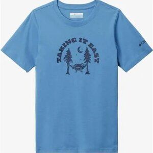 NWT Columbia Youth Valley Creek SS Graphic T-Shirt- Skyler/Sloth